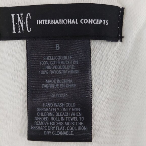 INC International Concepts 100% Cotton White Lace Sleeveless Dress, Size s - Picture 6 of 8